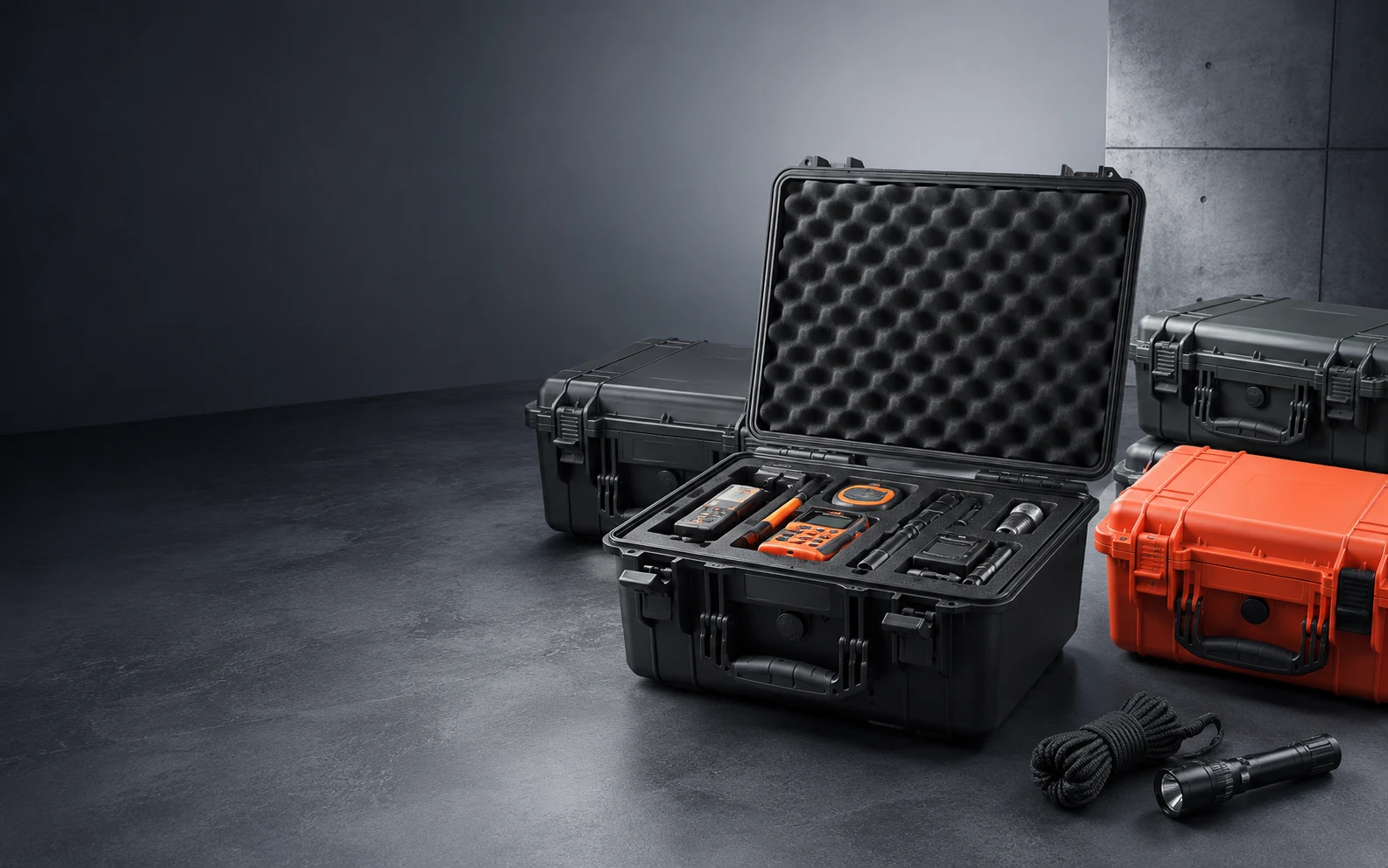 Protective hard cases for camping and field equipment