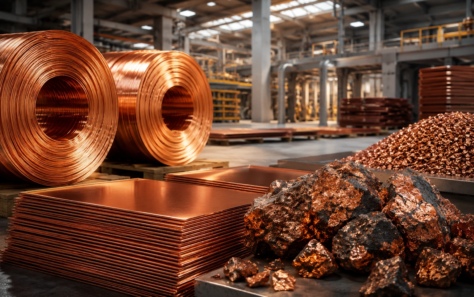 Copper mine and raw copper