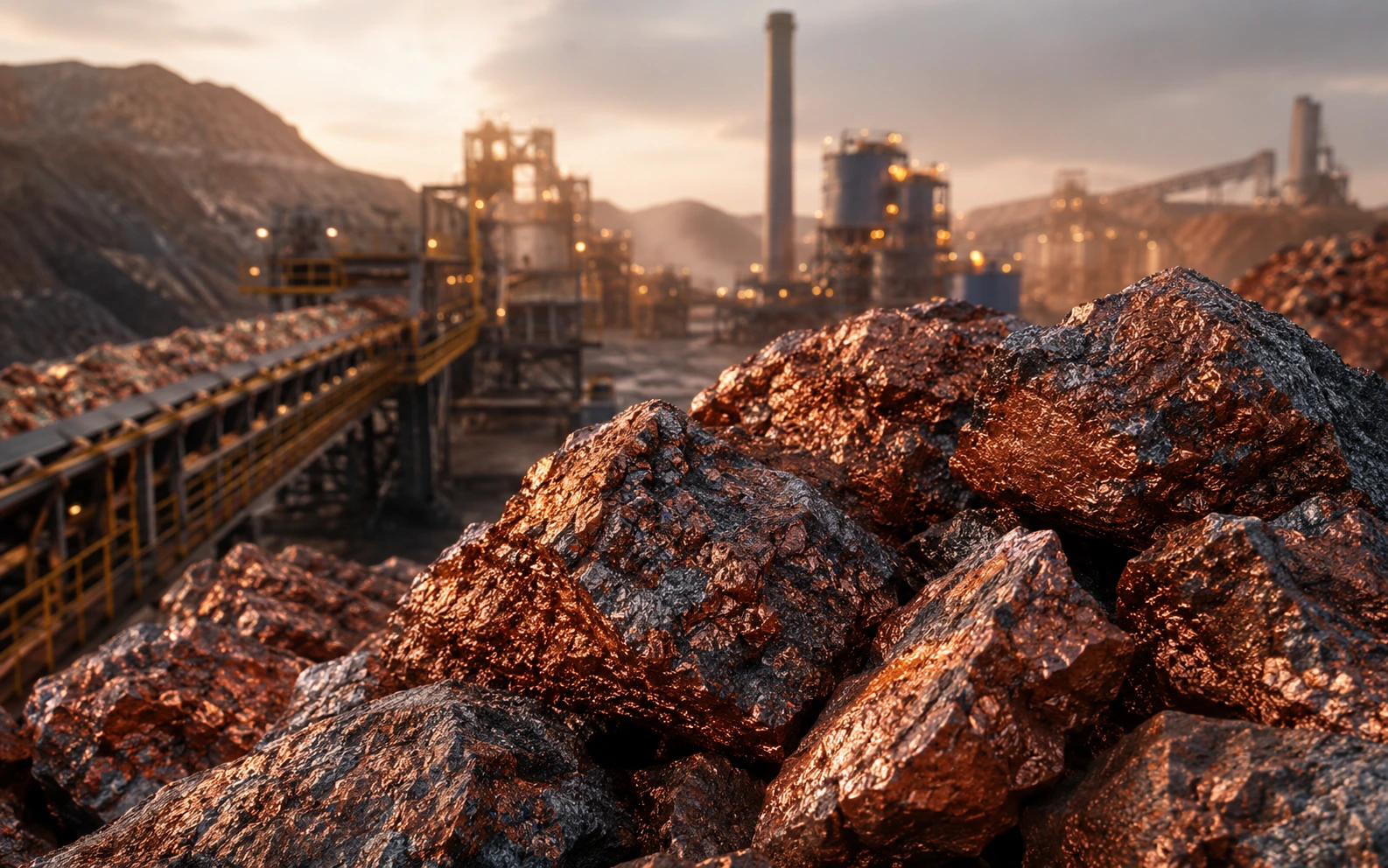 Copper mine and raw copper